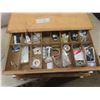 Image 6 : Three-Drawer Wood Chest Filled With Assorted Hardware And Fasteners