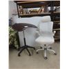 Image 1 : Adjustable Laptop Stand (31"–41" High) With Rolling Casters And Ergonomic Office Chair