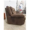 Image 2 : Three-Seat Microsuede Couch, 91" Wide