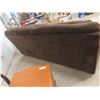Image 3 : Three-Seat Microsuede Couch, 91" Wide