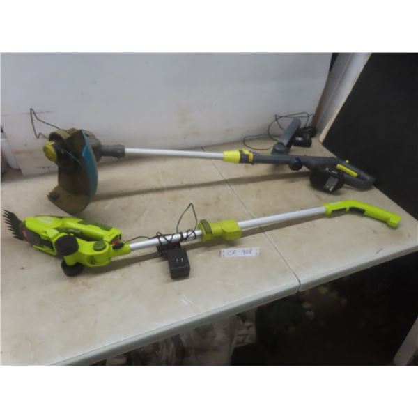 Sun Joe Cordless Edger With Charger And Yardworks 24V Cordless Weed Whacker With Battery And Charge