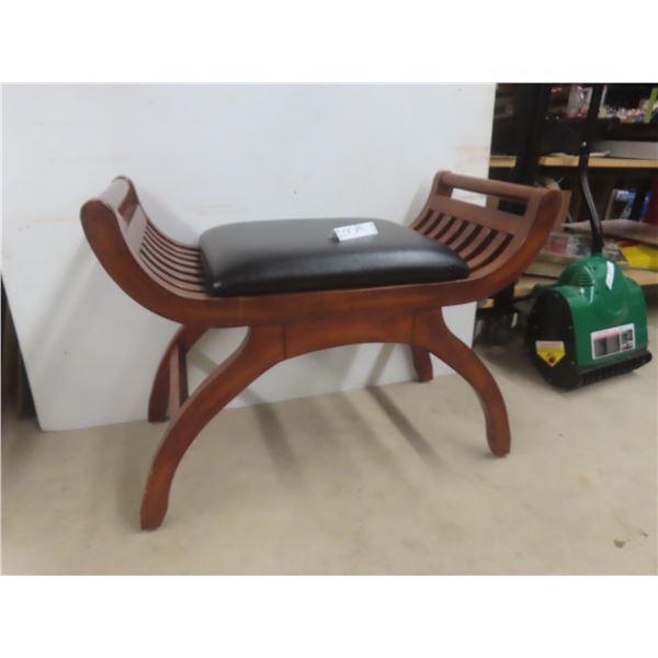 Curved Mission-Style Stool