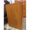 Image 10 : Five-Piece Oak-Style Bedroom Suite Including Two Nightstands (), Two Armoires (), And Dresser
