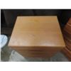 Image 11 : Five-Piece Oak-Style Bedroom Suite Including Two Nightstands (), Two Armoires (), And Dresser
