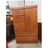 Image 12 : Five-Piece Oak-Style Bedroom Suite Including Two Nightstands (), Two Armoires (), And Dresser