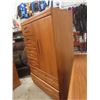 Image 14 : Five-Piece Oak-Style Bedroom Suite Including Two Nightstands (), Two Armoires (), And Dresser