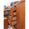 Image 21 : Five-Piece Oak-Style Bedroom Suite Including Two Nightstands (), Two Armoires (), And Dresser