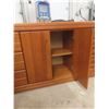 Image 35 : Five-Piece Oak-Style Bedroom Suite Including Two Nightstands (), Two Armoires (), And Dresser