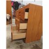 Image 38 : Five-Piece Oak-Style Bedroom Suite Including Two Nightstands (), Two Armoires (), And Dresser