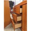 Image 40 : Five-Piece Oak-Style Bedroom Suite Including Two Nightstands (), Two Armoires (), And Dresser