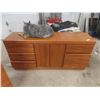 Image 42 : Five-Piece Oak-Style Bedroom Suite Including Two Nightstands (), Two Armoires (), And Dresser
