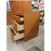 Image 5 : Five-Piece Oak-Style Bedroom Suite Including Two Nightstands (), Two Armoires (), And Dresser