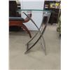 Image 8 : Four Chrome And Glass-Top End Tables, Largest Measures