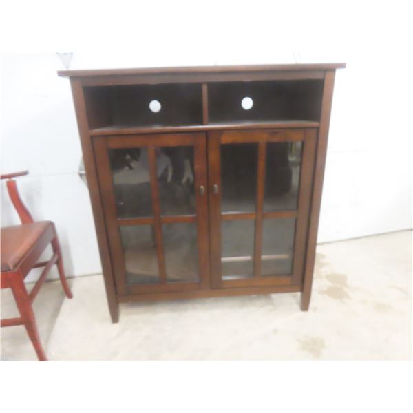 Media Cabinet With Two Glass Doors