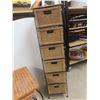 Image 7 : Rattan / Wicker Basket-Style Six-Drawer Storage Unit & Two-Piece Nesting Tables