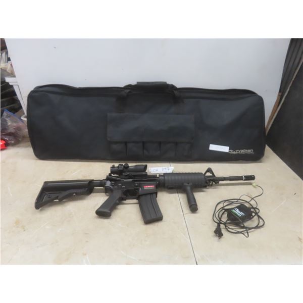 Valken Tactical Air Rifle, Model TA31RCO-A4, With Magazine, Case, And Scope