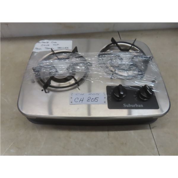 Stainless Steel Propane Gas Stove Top From Travel Trailer