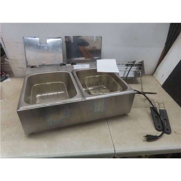 Stainless Steel Electric Double Fryer