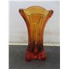Image 8 : Five-Piece Art Glass Lot Including Vase 9 1/2" High And Ashtrays