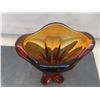 Image 9 : Five-Piece Art Glass Lot Including Vase 9 1/2" High And Ashtrays