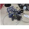 Image 11 : Husky Tool Bag Filled With Pulleys, Knee Pads, Clips, Shelf Brackets, Casters, Hinges, Door Knobs,