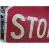 Image 5 : Two Metal Street Signs - Stop Sign () + Triangular Warning Sign ()