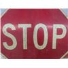 Image 6 : Two Metal Street Signs - Stop Sign () + Triangular Warning Sign ()