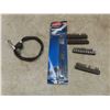Image 12 : Husky Tool Bag Filled With Pulleys, Bungee Cords, Allen Keys, Wire, And Safety Glasses