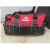 Image 19 : Husky Tool Bag Filled With Pulleys, Bungee Cords, Allen Keys, Wire, And Safety Glasses