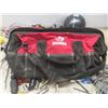 Image 2 : Husky Tool Bag Filled With Pulleys, Bungee Cords, Allen Keys, Wire, And Safety Glasses