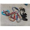 Image 6 : Husky Tool Bag Filled With Pulleys, Bungee Cords, Allen Keys, Wire, And Safety Glasses
