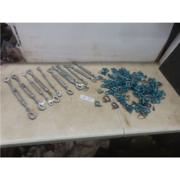 Galvanized Turnbuckles And 1/4" D-Ring Shackles