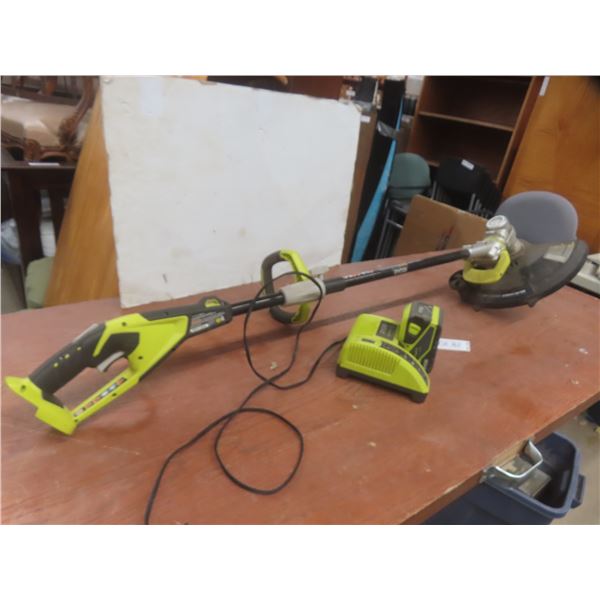 Ryobi 24V Cordless Weed Trimmer With Battery And Charger (For Parts)