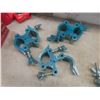 Image 2 : 10 Aluminum Swivel Coupler Clamps & 16 Metal Spring Clamps - Different Sizes