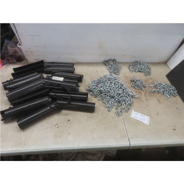 5 Lengths Of Chain & Bent Speed Clips 1 1/2"