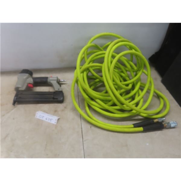 Air Hose With Porter-Cable Brad Nailer