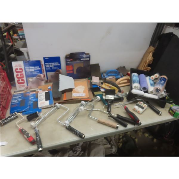 Paint Supplies: Sandpaper, Rollers, Brushes, Cages, Sanding Blocks, Scrapers, Trays +