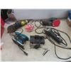 Image 1 : Power Tools: B&D Orbital Sander, Jig Saw, Makita Finishing Sander, Bosch Grinder & 5" Sanding Discs