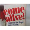 Image 5 : Pepsi-Cola Cardboard Advertising Sign, (Damage To Lower Left Corner)