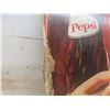 Image 9 : Pepsi-Cola Cardboard Advertising Sign, (Damage To Lower Left Corner)
