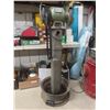 Image 1 : Six-Inch Bench Grinder Mounted On Steel Post + Tire Rim