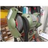 Image 4 : Six-Inch Bench Grinder Mounted On Steel Post + Tire Rim