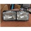Image 4 : New Dual Square Headlight Assembly For Big Rig Or Tractor, Left And Right Sides