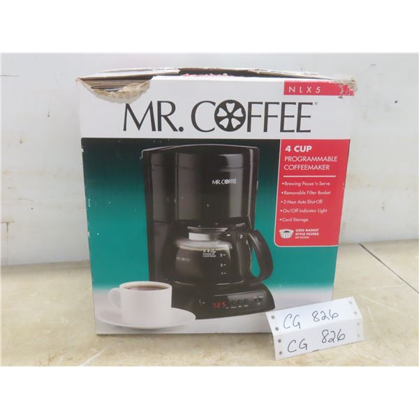 New Mr. Coffee Four-Cup Programmable Coffee Maker