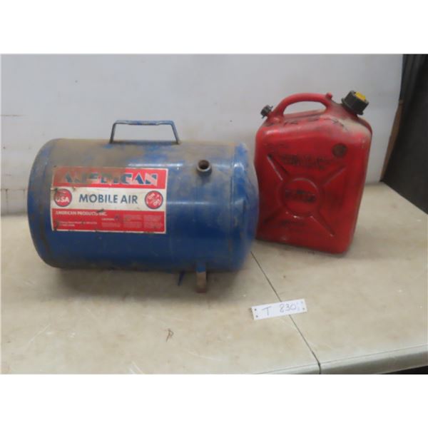 Air Tank With Plastic Diesel Container (No Hoses)