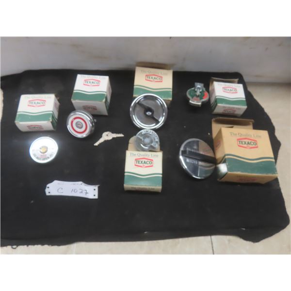 Vintage Texaco Locking Gas Cap, Rad Pressure Cap, Emission Control Gas Cap With Original Boxes