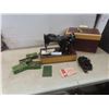 Image 1 : Vintage Singer Electric Sewing Machine Model 15-90 With Accessories and Manual
