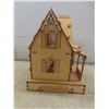 Image 2 : Wooden Laser-Cut Doll House 12" x 9" x 12" With Picture Frame
