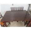 Image 2 : Dining Table 36" x 54" x 36" With 18" Leaf and Five Chairs
