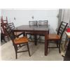 Image 8 : Dining Table 36" x 54" x 36" With 18" Leaf and Five Chairs